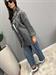 cardigan lavorato con frange grigio melange