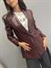 giacca in ecopelle bordeaux con bottone