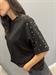  T-Shirt nera con cabojon mezza manica