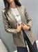 blazer ecopelle grigio con bottone