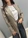 blazer ecopelle grigio con bottone
