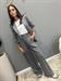 completo giacca pantalone palazzo  grigio