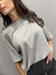 T-Shirt grigia melange cabojon mezzac manica