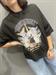  T-Shirt girocollo nero asfalto stampa rock e roll