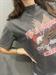  T-Shirt grigia stampa aquila fly
