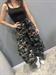 pantalone cargo camouflage con tasche e coulisse in vita