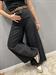 Jeans palazzo lavaggio nero con cintura