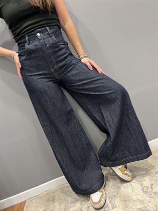 Jeans palazzo lavaggio blu scuro