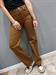 Jeans tela elesticizzata wide lege colore tabacco