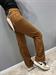 Jeans tela elesticizzata wide lege colore tabacco