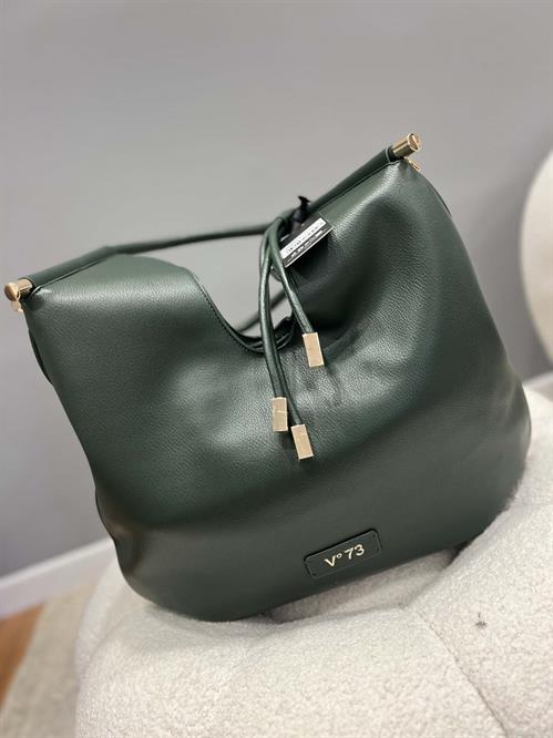 Borsa con manico verde bosco v73