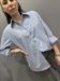 Camicia quadretti bianca e blu in cotone
