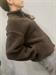 FELPA TEDDY CON CERNIERA E COULISSE MARRONE MORO