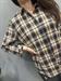 Camicia check quadri blu panna verde