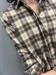 camicia check quadri colore marrone beige verde tessuto felpatino