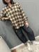 camicia check quadri colore marrone beige verde tessuto felpatino