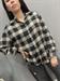 Camicia check quadri nera grigia beige