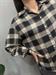 Camicia check quadri nera grigia beige