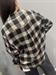 Camicia check quadri nera grigia beige