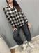 Camicia check quadri nera grigia beige