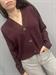 cardigan costine burgundy con bottoni