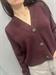 cardigan costine burgundy con bottoni