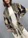 cardigan etnico con cintura verde militare blu rosa