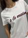 t shirt bianca ricamo burgundy a la maison