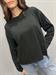  T-Shirt manica lunga nera girocollo