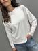 T-Shirt bianca girocollo manica lunga