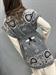 cardigan gilet frange grigio con cintura