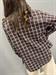 camicia over check marrone bianco e nero