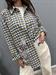 Camicia check beige panna blu scritta revolution