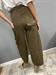 pantalone elastico barrel verde military con tasche