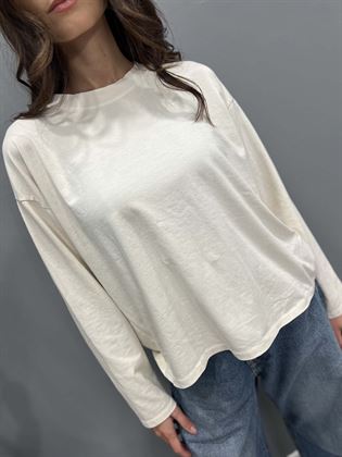  t shirts manica lunga girocollo panna