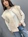 gilet orsetto con cerniera panna e colletto bomber