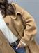 Cappotto cammello bottonato con  tasche a toppa