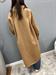 Cappotto cammello bottonato con  tasche a toppa