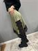 gonna satin assimetrica verde military pizzo nero
