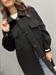 Cappotto  bottonato con tasche a toppa  nero