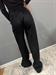 Pantalone palazzo nero con elastico dietro