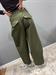 Pantalone verde militare con spille