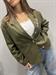 blazer verde military con spille taglia uncia