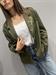 blazer verde military con spille taglia uncia