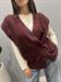 maglia gilet burgundy punto pannocchia con bottoni