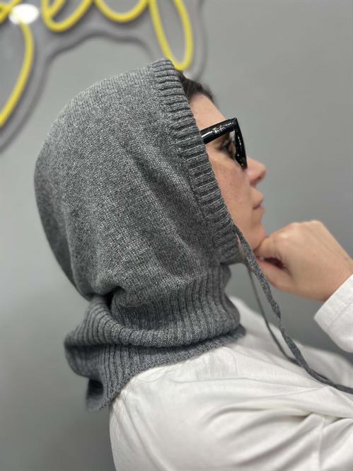 balaclava grigio misto lana