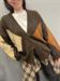 cardigan rombi marrone coccio e beige
