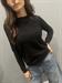Maglia girocollo basic nera viscosa