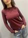 Maglia girocollo basic burgundy