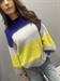 Maglia rigata muliticolr 4 colori viola grigio chiaro giallo grigio scu